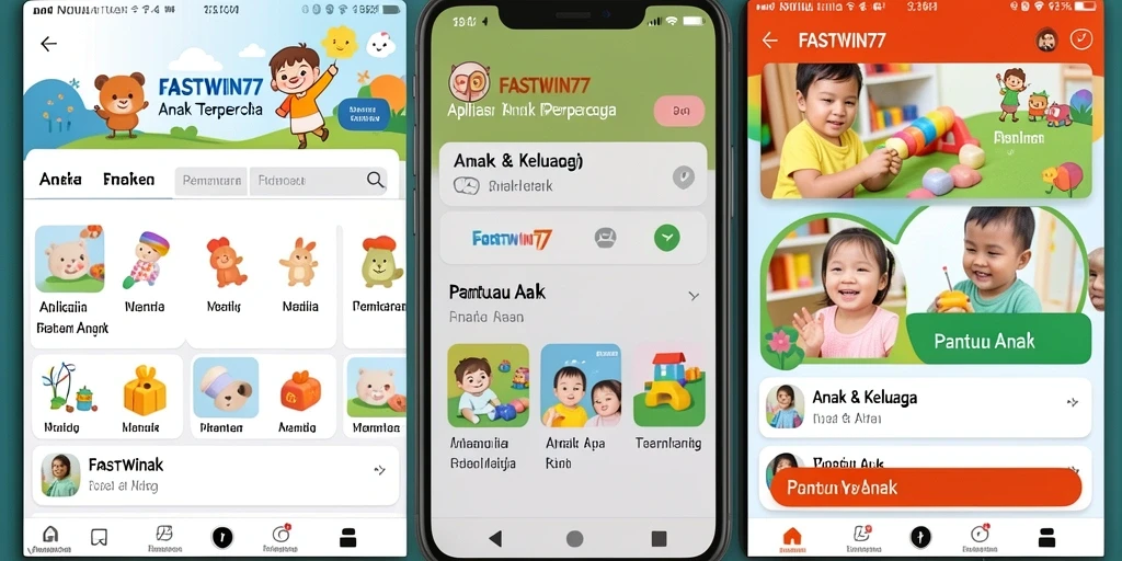 Tampilan antarmuka FASTWIN77 untuk pemantauan anak.