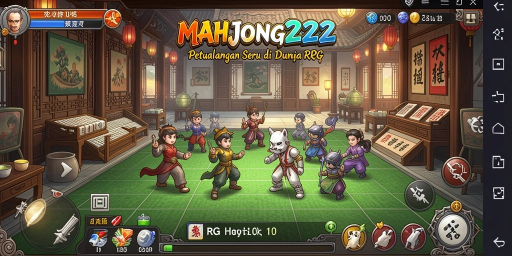Tampilan antarmuka RPG MAHJONG222 yang memukau dan interaktif.
