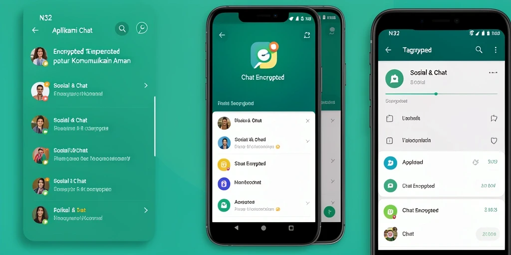 Antarmuka N32 yang modern dan intuitif untuk Chat Encrypted.