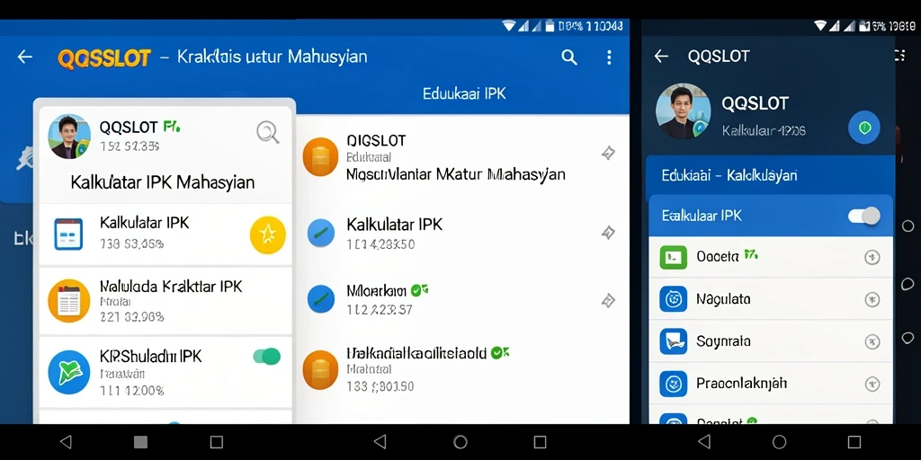 Antarmuka sederhana aplikasi Kalkulator IPK QQSLOT.