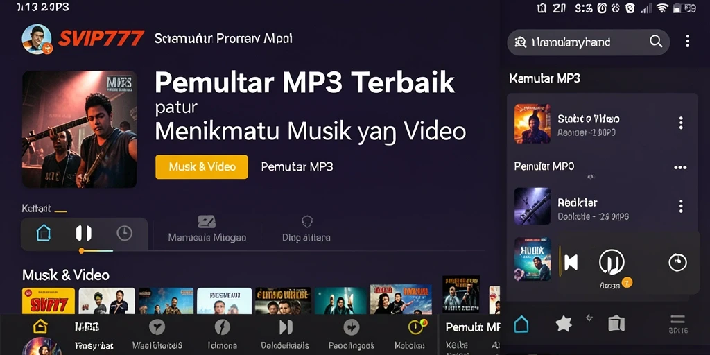 Antarmuka intuitif dan fungsi pemutar MP3 yang menarik.