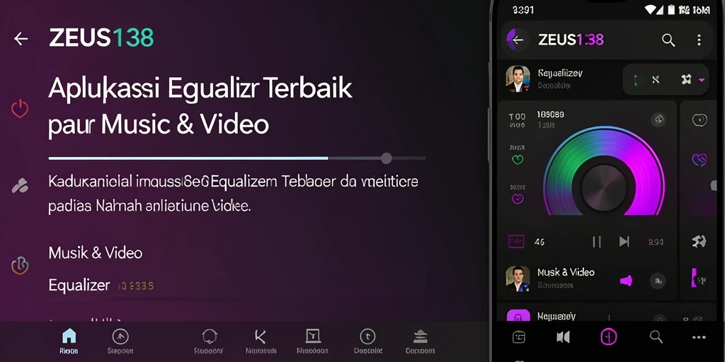 Antarmuka ZEUS138 yang elegan untuk pengaturan Equalizer.